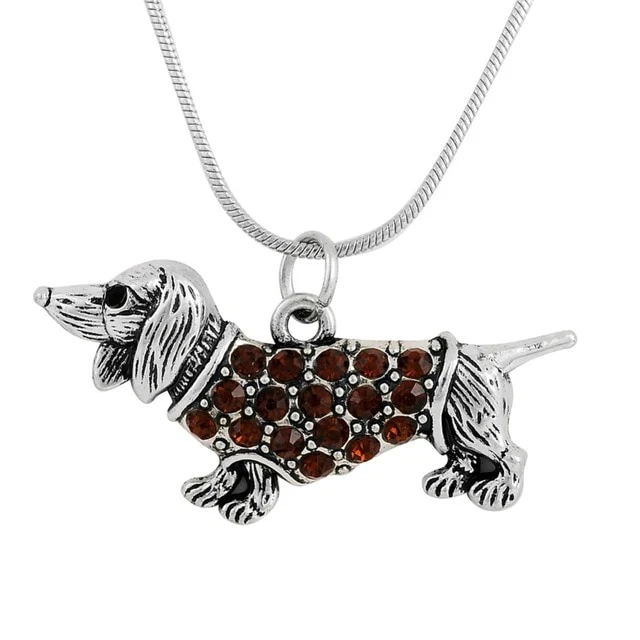 Dachshund Chain Necklace Silver Plated Jewelry - Image 11