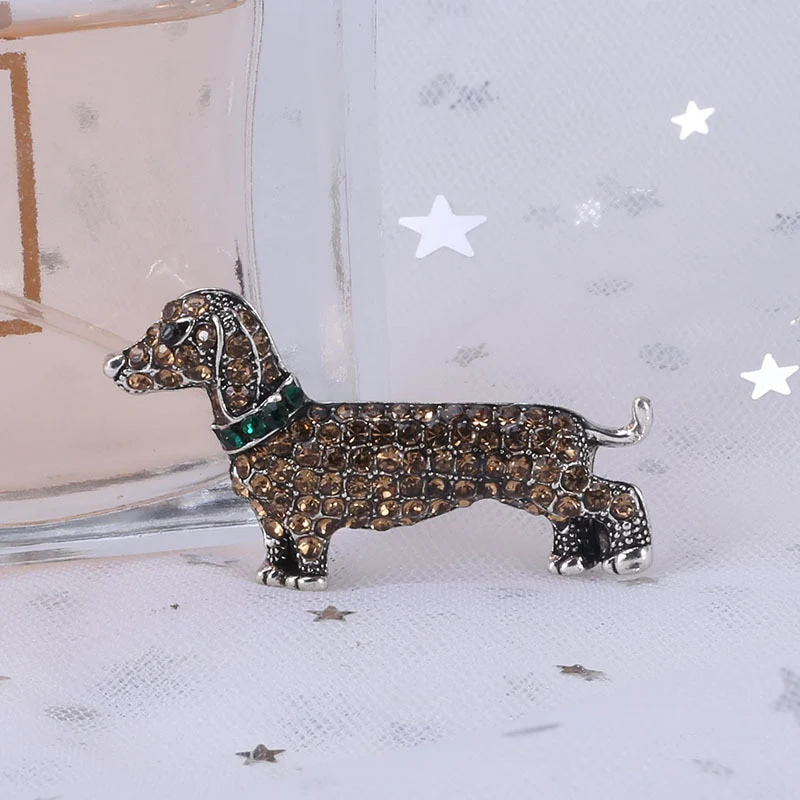 Dachshund Rhinestone Brooches for Women - Image 7