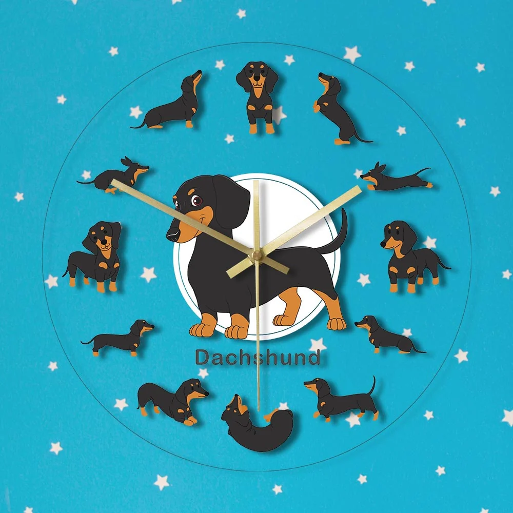 Dachshund Wall Clock Modern Wall Watch with RGB LED Light - Image 18
